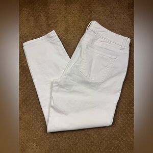 Talbots flawless five pocket boyfriend style white pants